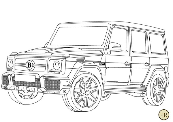 Раскраски для мальчиков Брабус