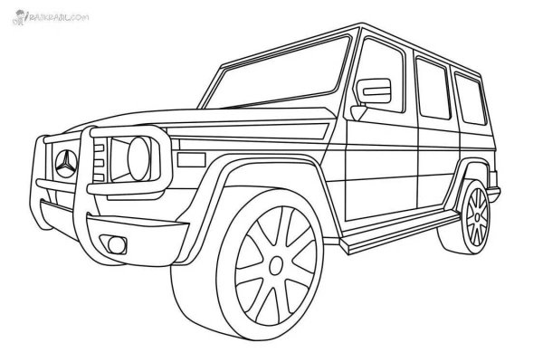 Раскраски Мерседес Бенц g500