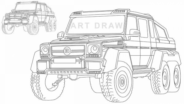 Раскраска Mercedes g63 AMG 6х6