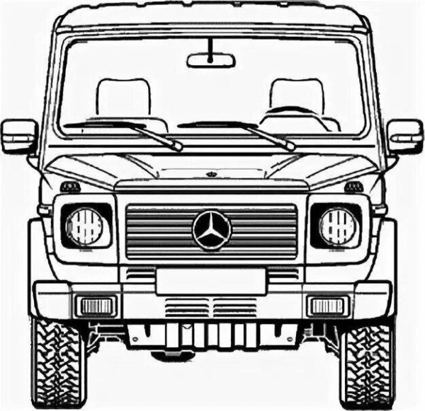 Раскраска Мерседес Гелендваген g63