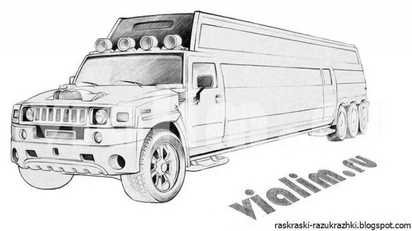 Раскраска Гелендваген лимузин