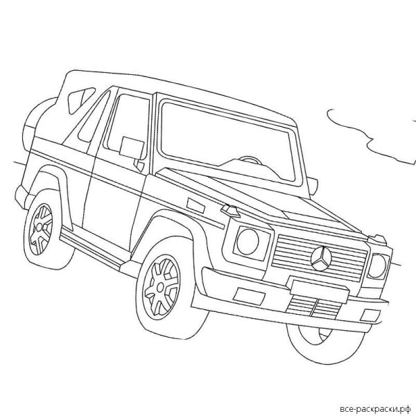 Раскраска Мерседес Бенц g63