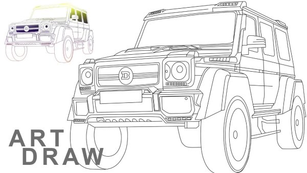 Раскраски машины Мерседес Гелендваген Брабус