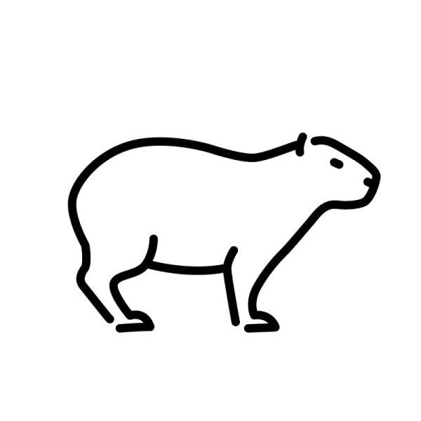 Капибара силуэт
