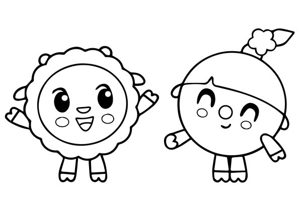 Нюша Малышарики раскраска