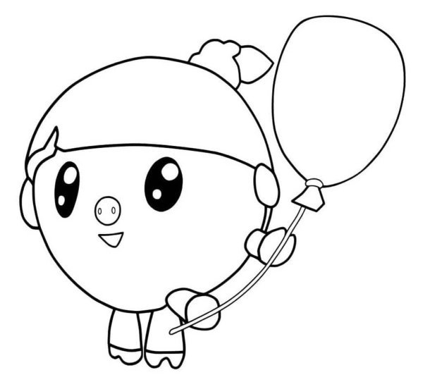 Раскраска Малышарики Нюшенька