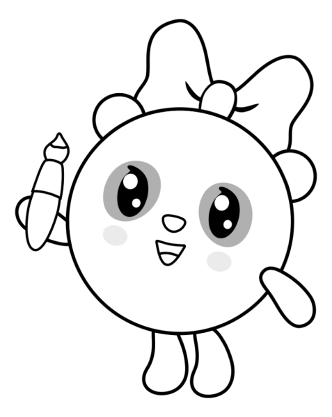 Раскраска Малышарики Нюшенька