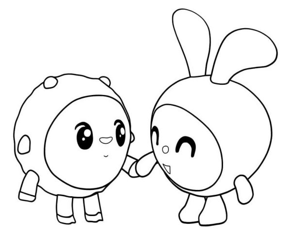 Крошик раскраска Малышарики