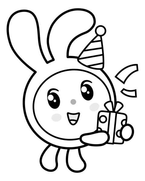 Корошик Малышарики раскраска