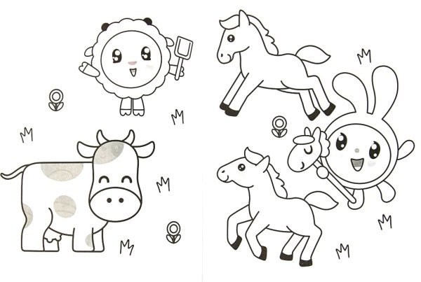 Разукрашка Малышарики