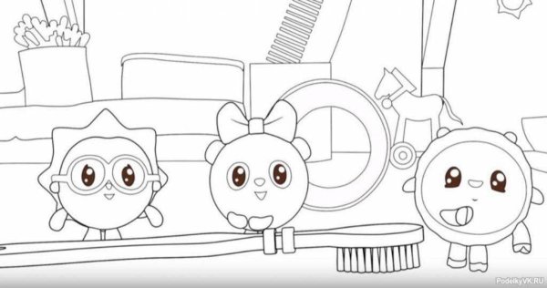 Раскраска для малышей Малышарики