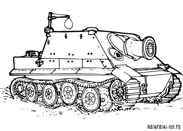 Раскраска ворлд оф танк кв 1