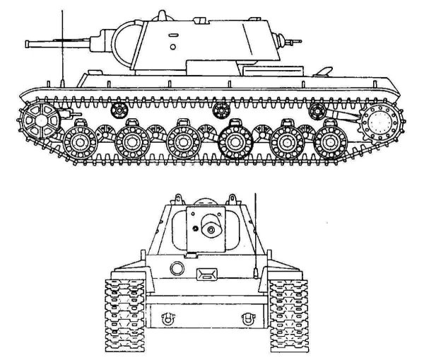 Чертёж танка кв 1