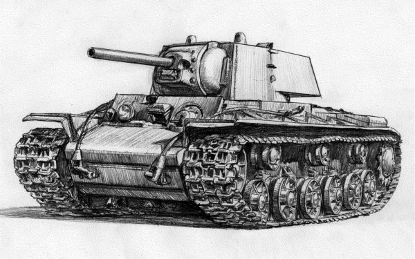 Раскраска танк кв 1