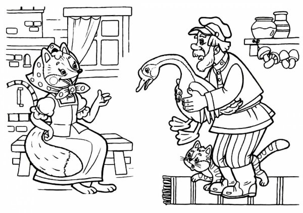 Раскраска для детей сказки народные