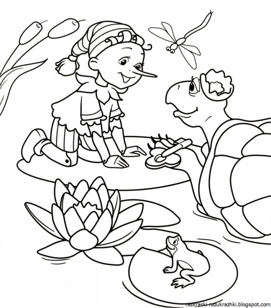 Иллюстрация к сказке Теремок для раскрашивания