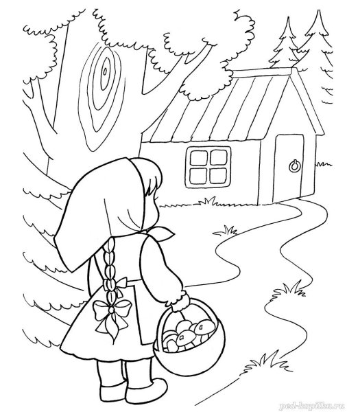Зайкина избушка раскраска