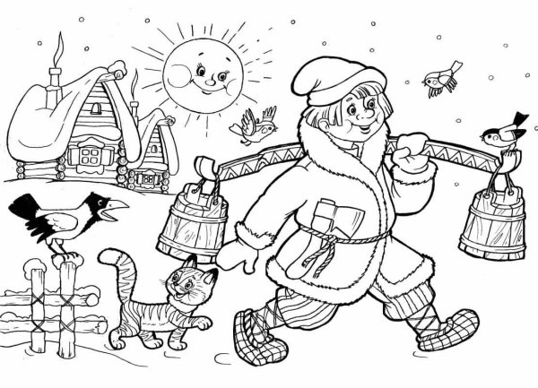 Семеро козлят раскраска