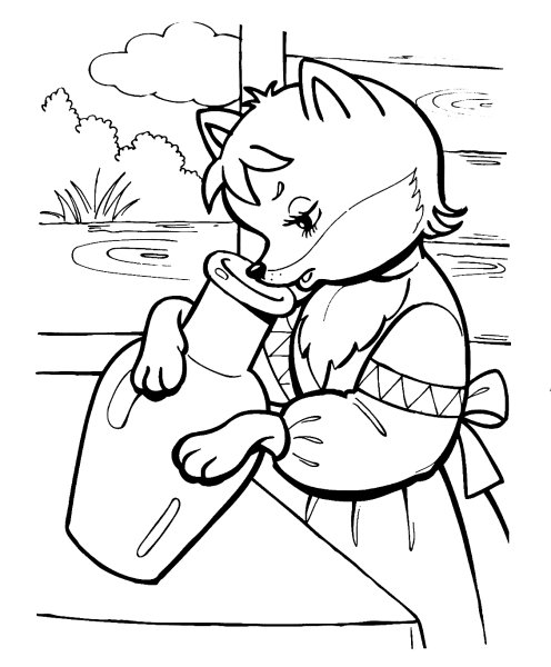 Лиса и журавль картинки к сказке раскраски