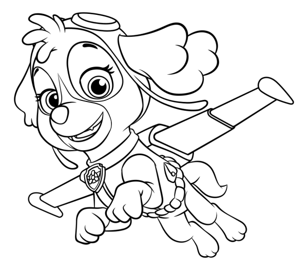 Sky Щенячий патруль раскраска