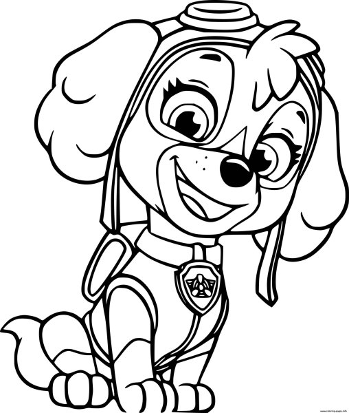 Paw Patrol Skye Coloring