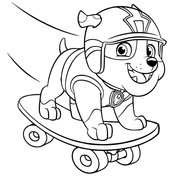 Раскраска a4 "Щенячий патруль"