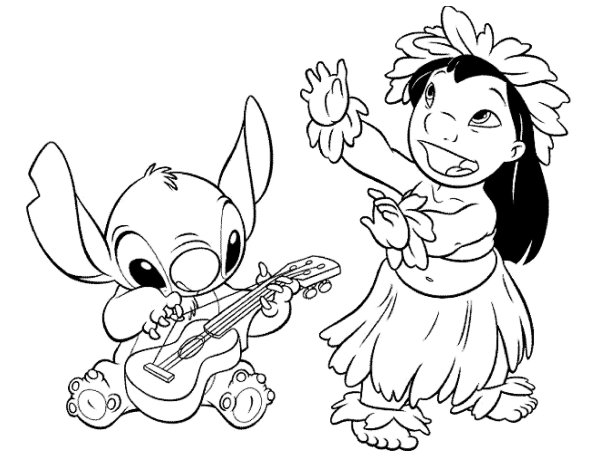 Раскраски Lilo Stitch