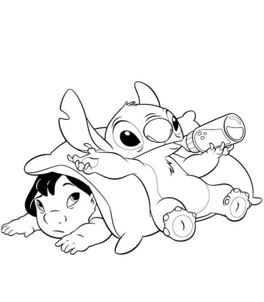 Раскраски Lilo Stitch