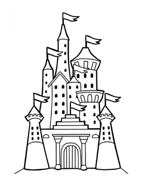 Раскраска замок