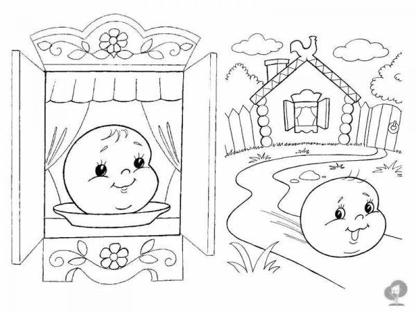 Раскраска "Колобок"