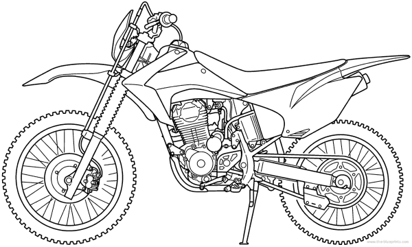 Кроссовый мотоцикл Yamaha чертежи