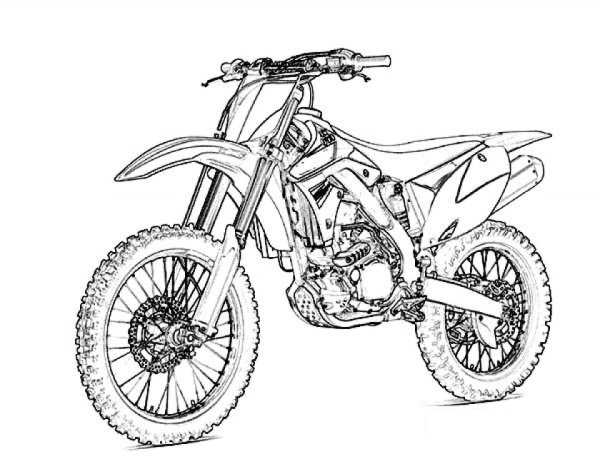 Питбайк раскраска ТТР 125