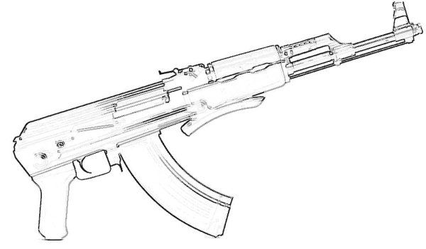 Раскраска автомат Ока 47