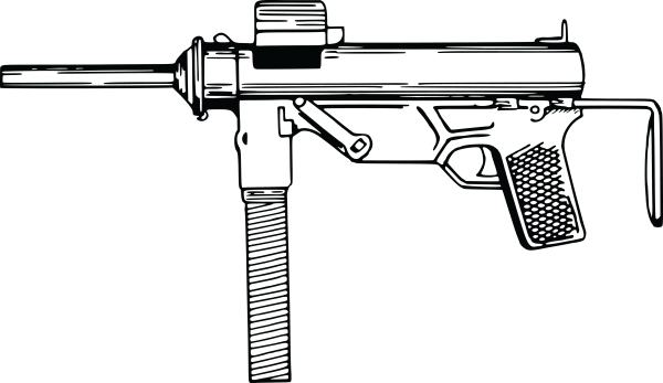 Чертеж пистолет пулемет Uzi