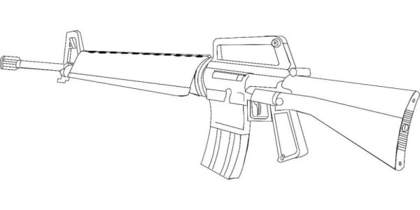 Автомат м16 раскраска