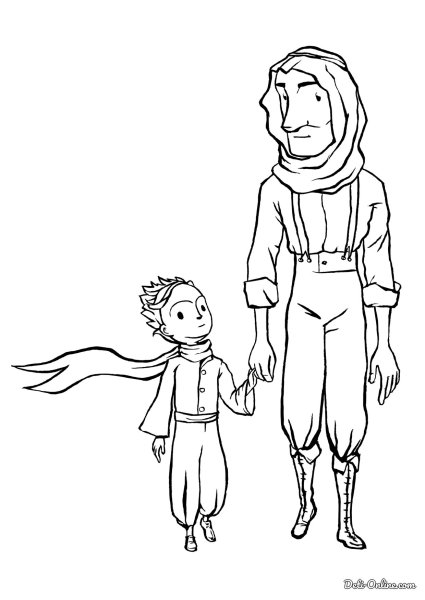 Маленький принц раскраска Антуан де сент-Экзюпери