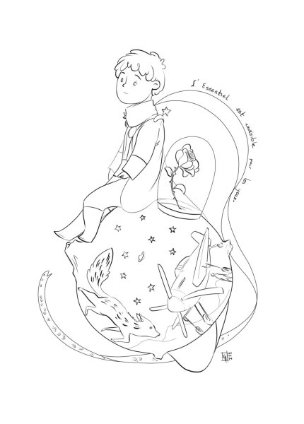 Маленький принц. Раскраска