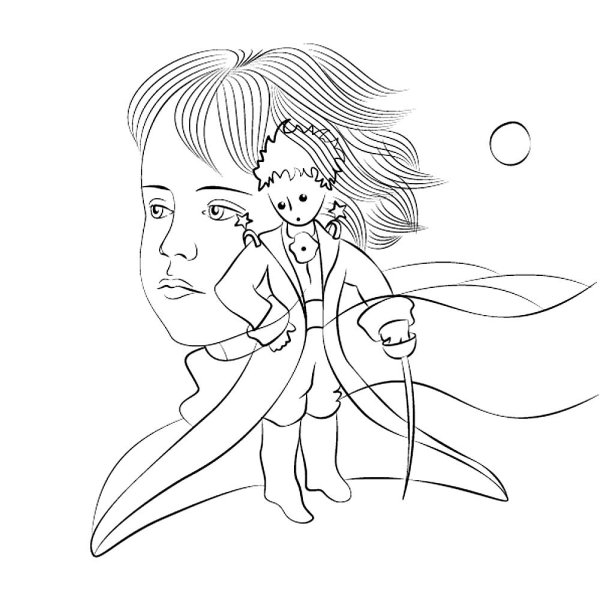 Сент Экзюпери маленький принц раскраска