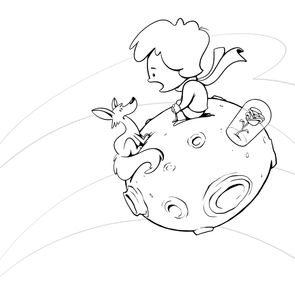 Маленький принц. Раскраска