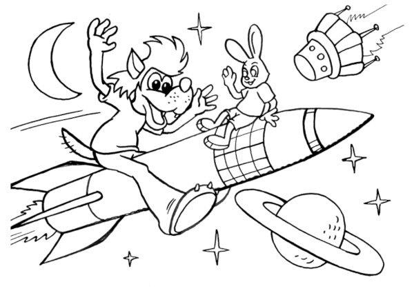 Космос раскраска для детей