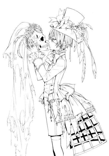 Сиэль тёмный дворецкий расскраска