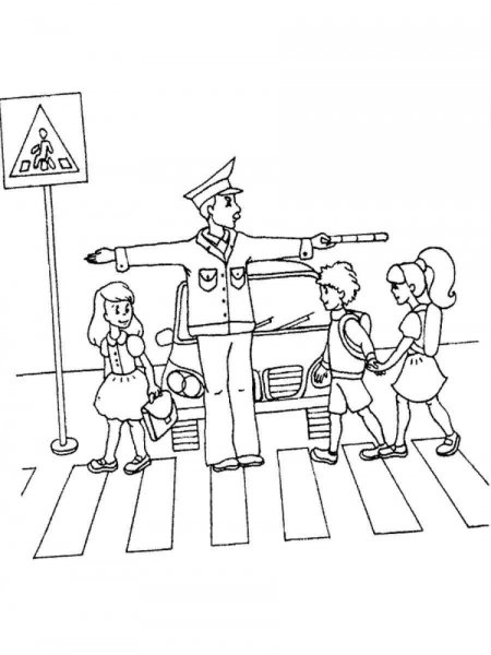 Раскраски по ПДД для дошкольников