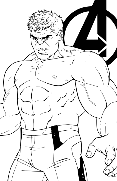Раскраска Marvel Халк