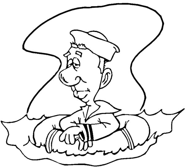 Раскраска моряк
