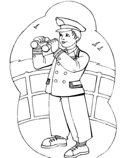 Раскраска моряк