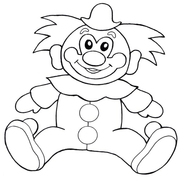 Клоун раскраска