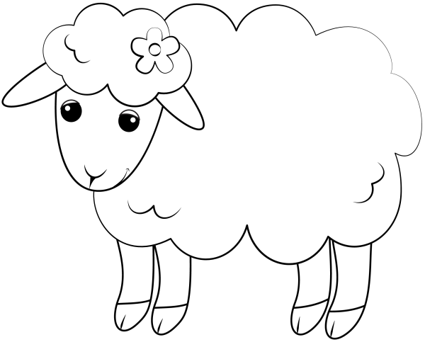 Картинки раскраски овечка (54 фото)