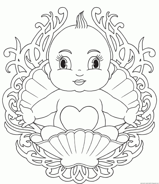 Раскраска пупсик