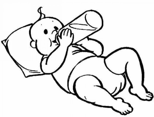 Кукла Беби Борн раскраска