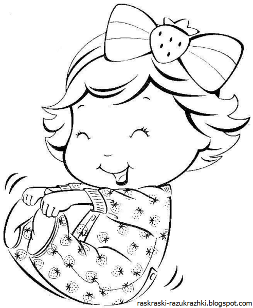 Раскраска младенец